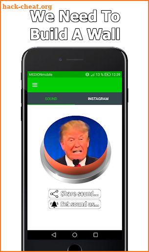 We Need To Build A Wall – Donald Trump Button screenshot