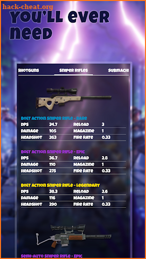 Weapon Stats for Fortnite screenshot