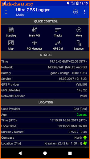 Wear GPS Logger screenshot