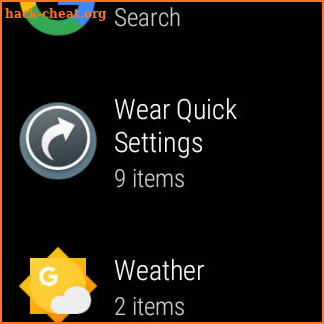 Wear Quick Settings screenshot