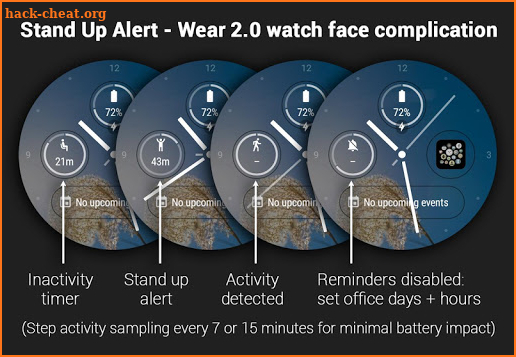 Wear Stand-up Alert +Watchface complication bubble screenshot