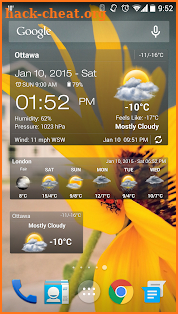 Weather & Clock Widget for Android Ad Free screenshot