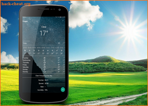 Weather app & precipitation forecast screenshot