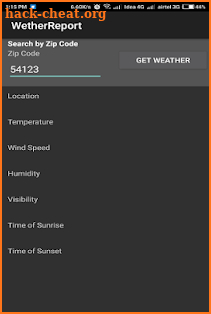 Weather App for US screenshot