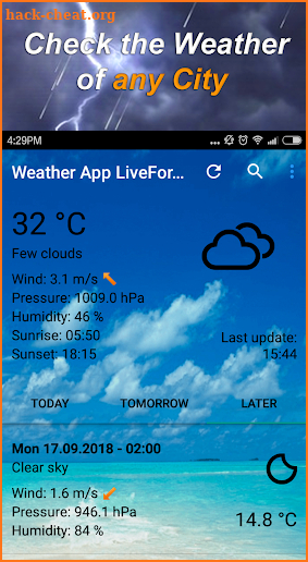 Weather App Live Forcast - Wind Speed - Widget screenshot