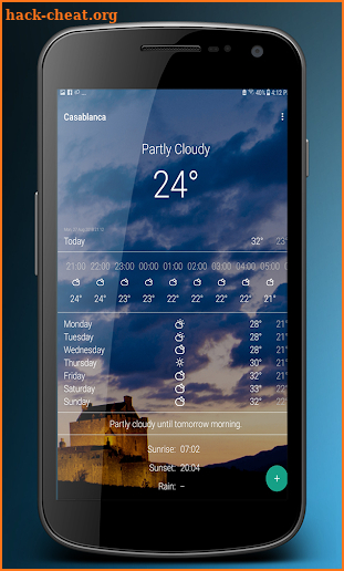 weather apps for android screenshot