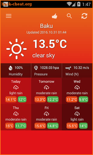 Weather Azerbaijan screenshot