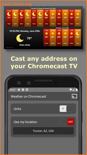 Weather Cast | Chromecast Screensaver screenshot