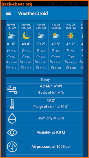 Weather Droid - Weather Forecast App screenshot
