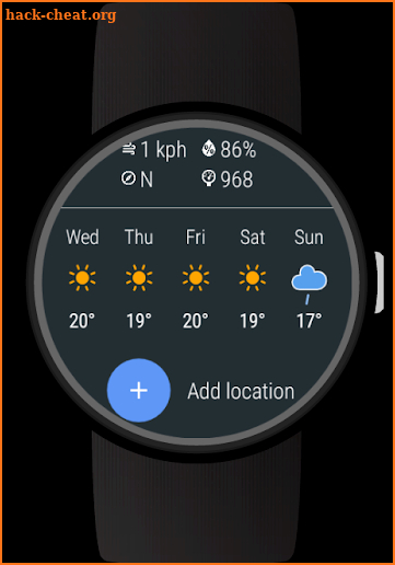 Weather for Wear OS (Android Wear) screenshot