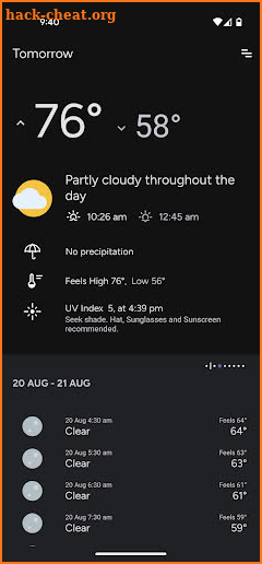 Weather + Forecast screenshot