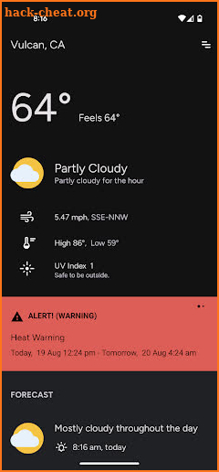 Weather + Forecast screenshot