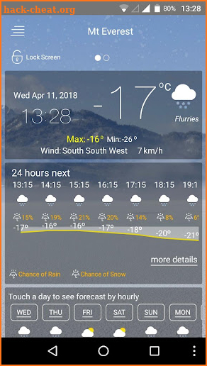 weather forecast screenshot