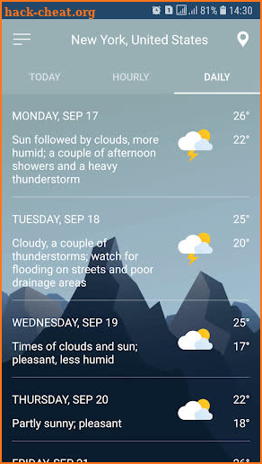 Weather Forecast screenshot