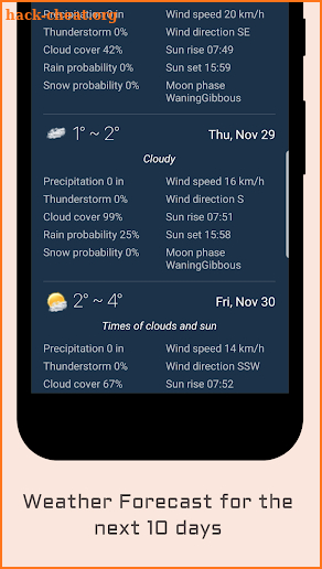 Weather Forecast & Clock Widget screenshot