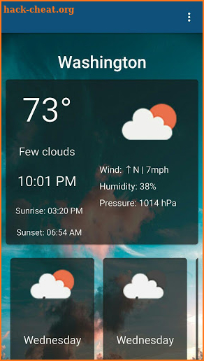 Weather forecast & transparent clock widget screenshot