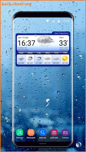 Weather forecast app for Android phone screenshot