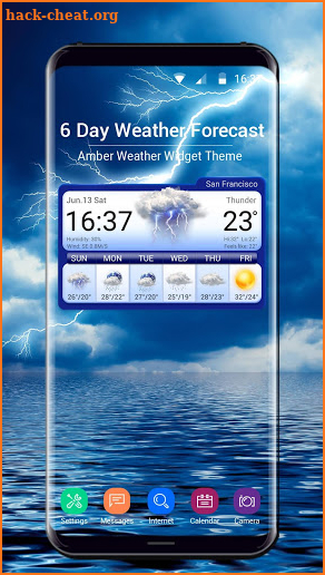 Weather forecast app for Android phone screenshot