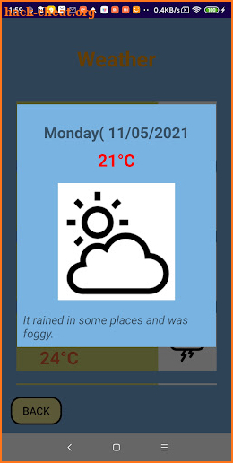 Weather Forecast - Application screenshot
