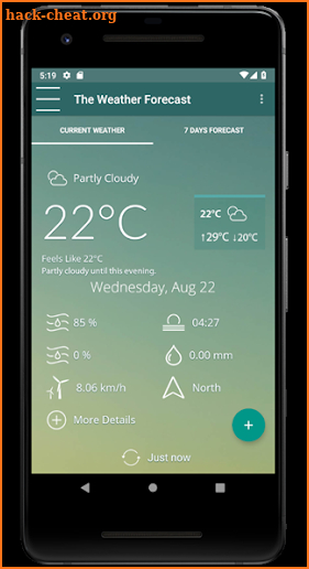 Weather Forecast - Light Weather App. on your Palm screenshot