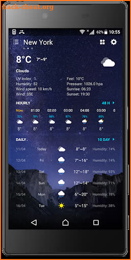 Weather Forecast: Multiple location weather screenshot