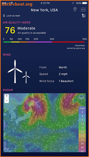 Weather forecast: weather channel & radar screenshot