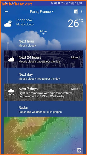 Weather forecast - weather widget, radar & alert. screenshot