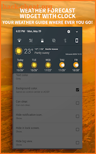 Weather Forecast Widget with Clock screenshot