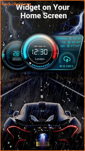 weather information time widget screenshot