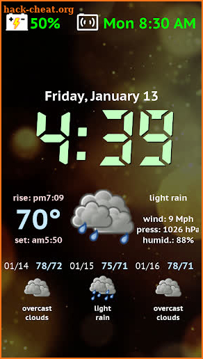 Weather Night Dock PRO screenshot
