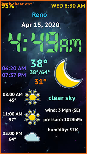 Weather Night Dock v2 Free screenshot