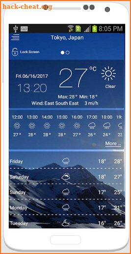 Weather Offline & Clock Widget 2018 screenshot
