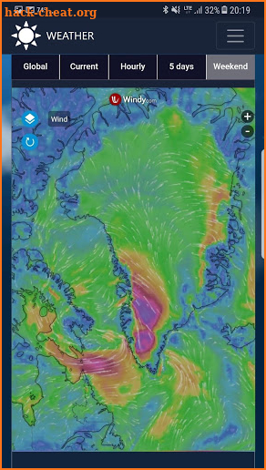 Weather online screenshot