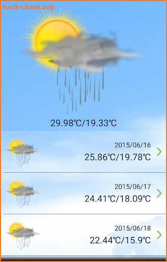 Weather Report screenshot