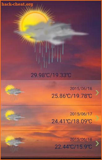 Weather Report screenshot