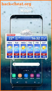 Weather report & temperature widget screenshot