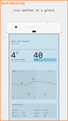Weather Sheet screenshot