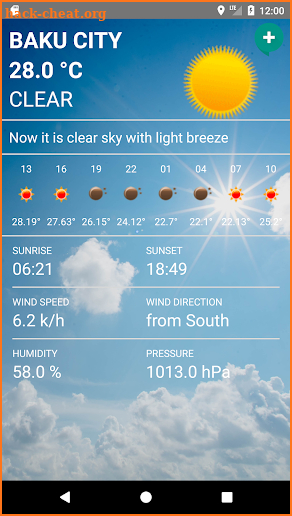 Weather - supported by OpenWeatherMap screenshot
