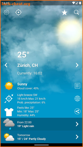 Weather Switzerland XL PRO screenshot