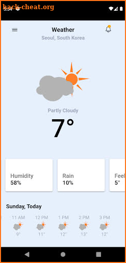 Weather UI screenshot