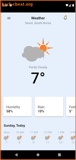 Weather UI screenshot