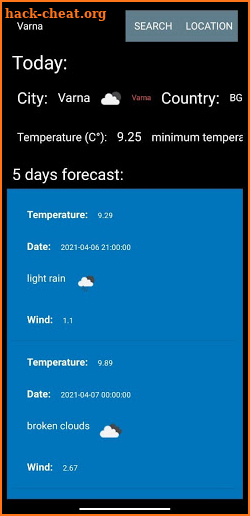 Weather Vpass screenshot