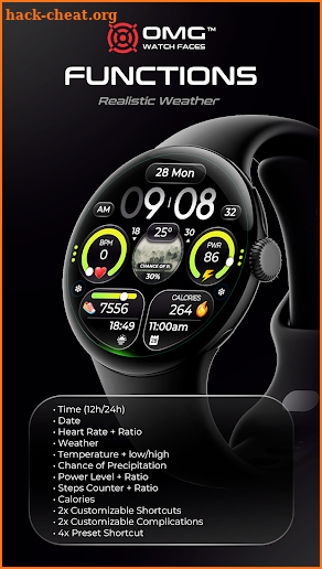 Weather Watch Face - OMG 371 screenshot