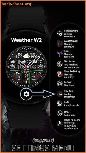 Weather watch face W2 screenshot