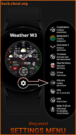 Weather watch face W3 screenshot