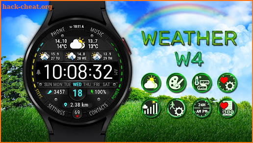 Weather watch face W4 screenshot