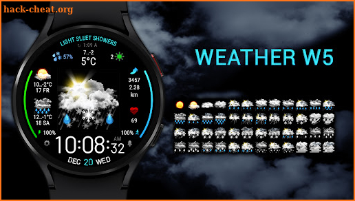 Weather watch face W5 screenshot