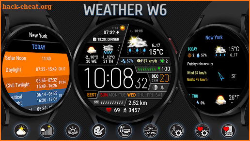 Weather watch face W6 screenshot