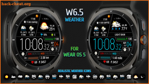 Weather watch face W6.5 screenshot