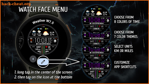 Weather watch face W7.5 screenshot